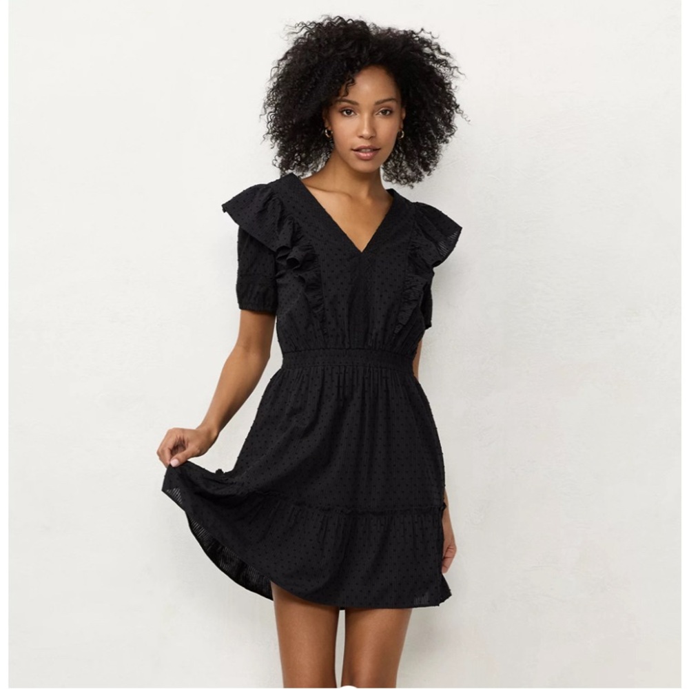 Women's LC Lauren Conrad V-Neck Ruffle Mini Dress